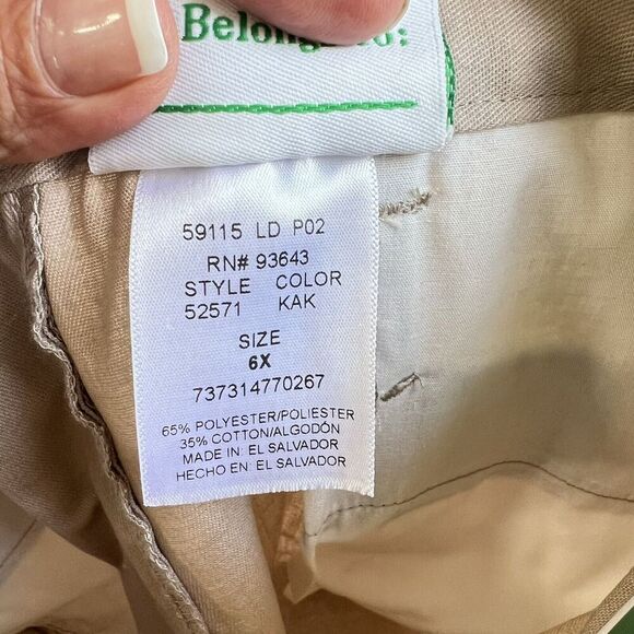 Lot Of 2 Classroom Uniforms Girls Bermuda Shorts Size 6X Khaki NEW - Picture 9 of 10